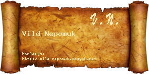 Vild Nepomuk névjegykártya